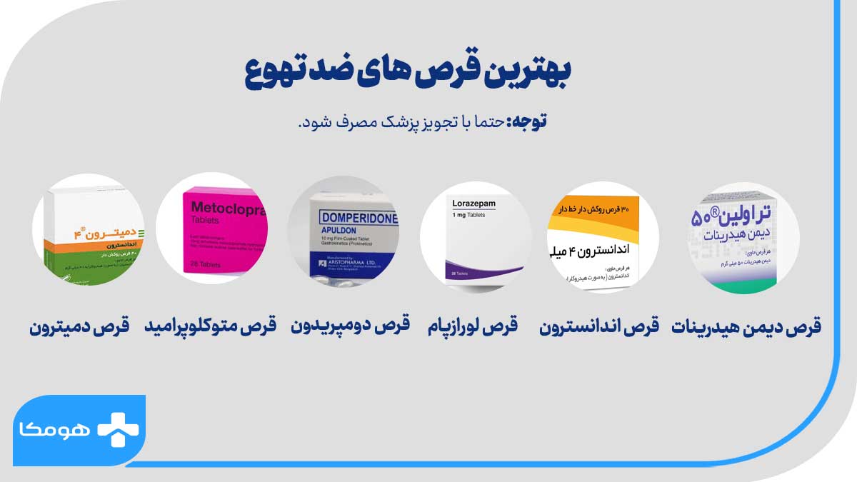 بهترین قرص های ضد تهوع